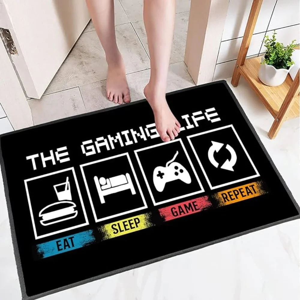 Game life 3D printed modern carpet Size 36''x 24''